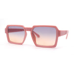 Mod Thin Plastic Squared Horned Sunglasses