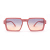 Mod Thin Plastic Squared Horned Sunglasses