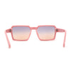 Mod Thin Plastic Squared Horned Sunglasses