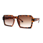 Mod Thin Plastic Squared Horned Sunglasses