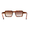 Mod Thin Plastic Squared Horned Sunglasses