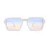 Mod Thin Plastic Squared Horned Sunglasses