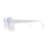 Mod Thin Plastic Squared Horned Sunglasses