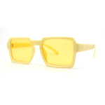 Mod Thin Plastic Squared Horned Sunglasses