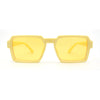 Mod Thin Plastic Squared Horned Sunglasses