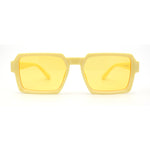 Mod Thin Plastic Squared Horned Sunglasses