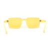 Mod Thin Plastic Squared Horned Sunglasses