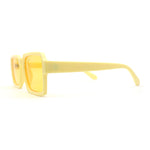 Mod Thin Plastic Squared Horned Sunglasses