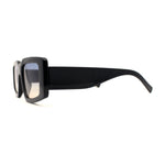 Mod Narrow Tapered Rectangle Thick Temple Sunglasses