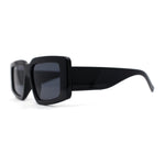 Mod Narrow Tapered Rectangle Thick Temple Sunglasses