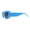 Mod Narrow Tapered Rectangle Thick Temple Sunglasses