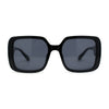 Womens Minimalist Chic Large Rounded Rectangle Fashion Sunglasses