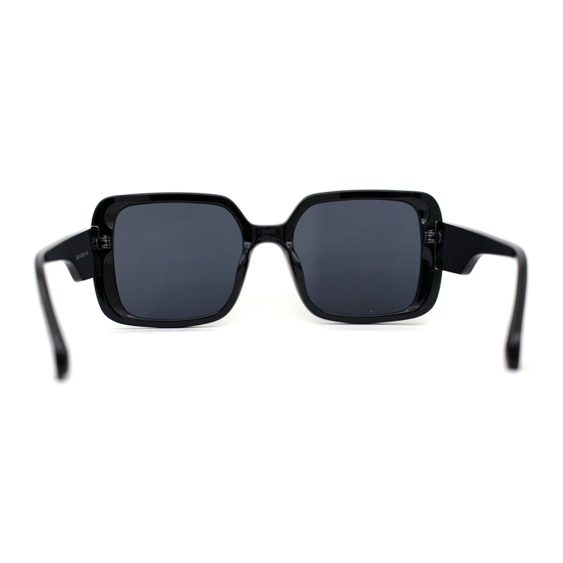 Womens Minimalist Chic Large Rounded Rectangle Fashion Sunglasses