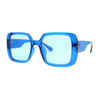 Womens Minimalist Chic Large Rounded Rectangle Fashion Sunglasses