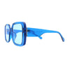 Womens Minimalist Chic Large Rounded Rectangle Fashion Sunglasses