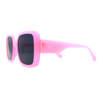 Womens Minimalist Chic Large Rounded Rectangle Fashion Sunglasses