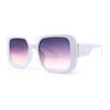 Womens Minimalist Chic Large Rounded Rectangle Fashion Sunglasses