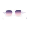 Womens Minimalist Chic Large Rounded Rectangle Fashion Sunglasses