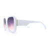 Womens Minimalist Chic Large Rounded Rectangle Fashion Sunglasses