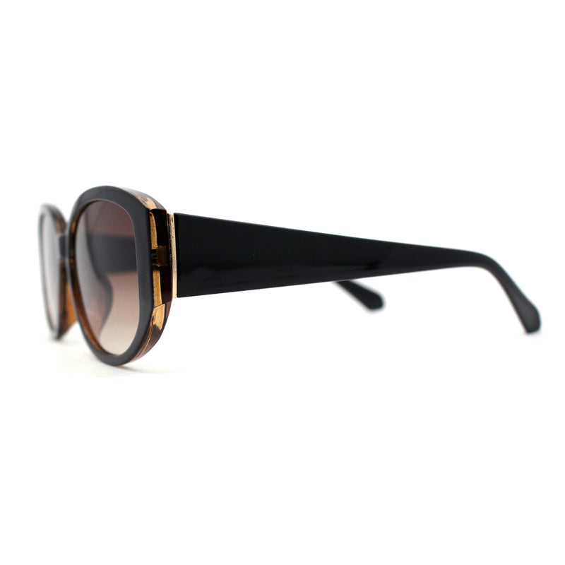 Womens Elegant Chic Oversize Oval Designer Fashion Plastic Sunglasses