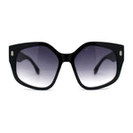 Womens Oversize Pentagon Size Lens Thic Horn Rim Vintage Style Sunglasses