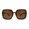 Womens Metal Studded Butterfly Designer Fashoin Chic Sunglasses