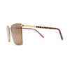 Mens Slim Metal Rim Modern Slick Rectangular Mogul Sunglasses