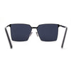 Mens Slim Metal Rim Modern Slick Rectangular Mogul Sunglasses