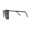 Mens Slim Metal Rim Modern Slick Rectangular Mogul Sunglasses