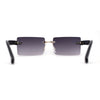 Luxury Rimless Rectangle Slim Rectangle Sunglasses