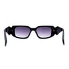 Geometric Diamond Cut Dimensional Mod Rectangle Sunglasses