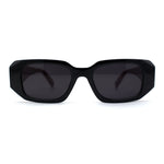 Geometric Diamond Cut Dimensional Mod Rectangle Sunglasses