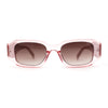 Geometric Diamond Cut Dimensional Mod Rectangle Sunglasses