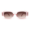 Geometric Diamond Cut Dimensional Mod Rectangle Sunglasses