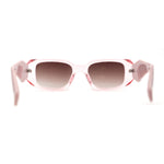 Geometric Diamond Cut Dimensional Mod Rectangle Sunglasses