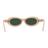 Womens Oval Thick Plastic Mod Fashion Plastic Sunglasses