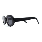 Womens Oval Thick Plastic Mod Fashion Plastic Sunglasses