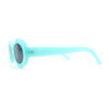 Womens Oval Thick Plastic Mod Fashion Plastic Sunglasses