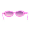 Womens Oval Thick Plastic Mod Fashion Plastic Sunglasses