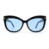 Womens Oversize Horn Rim Diva Cat Eye Fashion Sunglasses