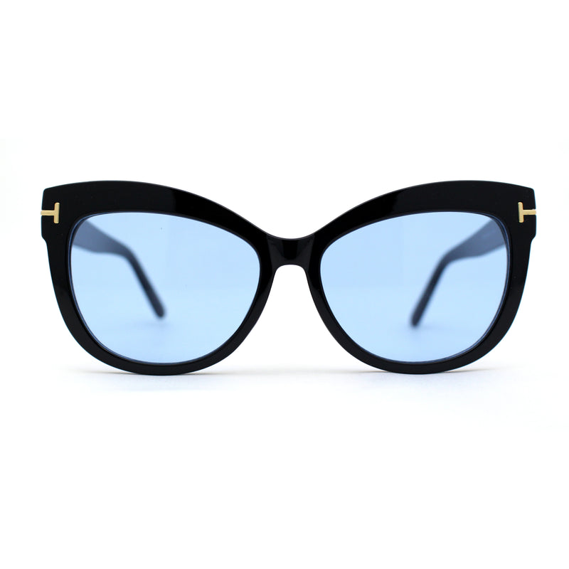 Womens Oversize Horn Rim Diva Cat Eye Fashion Sunglasses