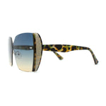 Womens Shield Rimless Oversize Butterfly Diva Sunglasses