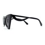 Wave Arm Squared 80s Geometric Cat Eye Mod Sunglasses