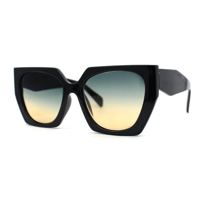 Womens Squared Butterfly Oversize Cat Eye Retro Sunglasses