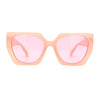 Womens Squared Butterfly Oversize Cat Eye Retro Sunglasses