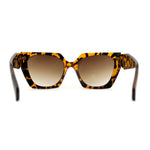 Womens Squared Butterfly Oversize Cat Eye Retro Sunglasses