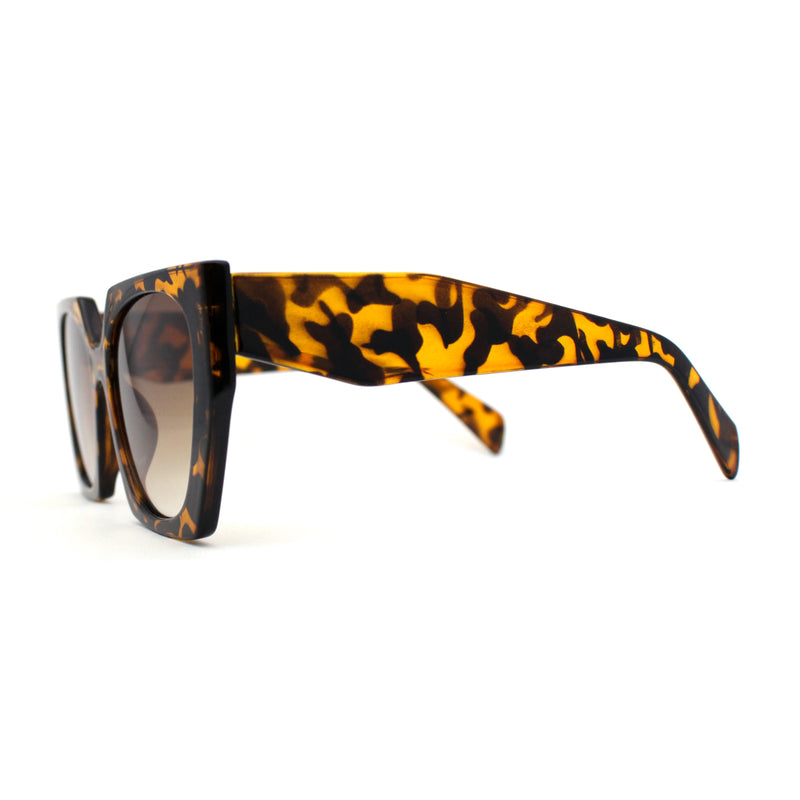 Womens Squared Butterfly Oversize Cat Eye Retro Sunglasses