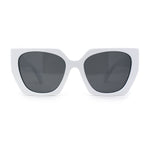 Womens Squared Butterfly Oversize Cat Eye Retro Sunglasses