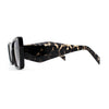 Beveled Frame Squared Mod Cat Eye Geometric Arm Plastic Sunglasses