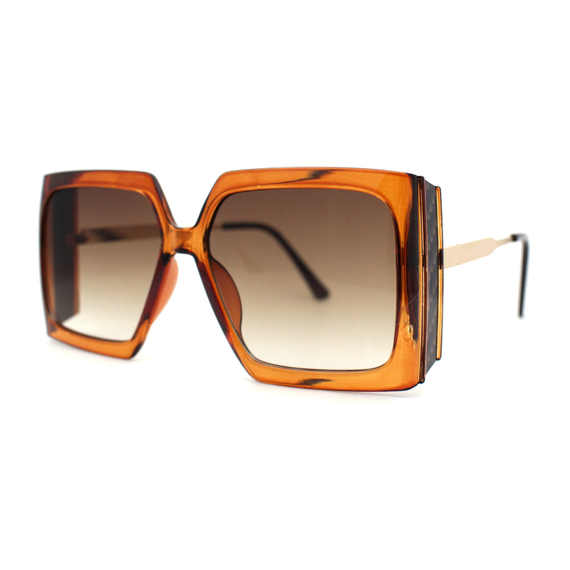 Womens Oversized Rectangle Butterfly Fashion Designer Sunglasses